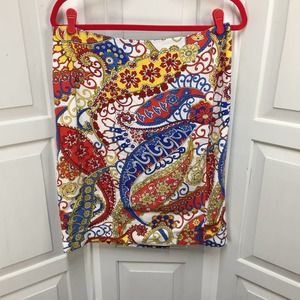Talbots Colorful Paisley Skirt